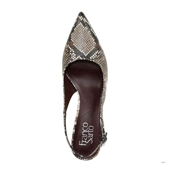 Franco Sarto Kate Slingback Pump 8 Snakeskin - Picture 5 of 11